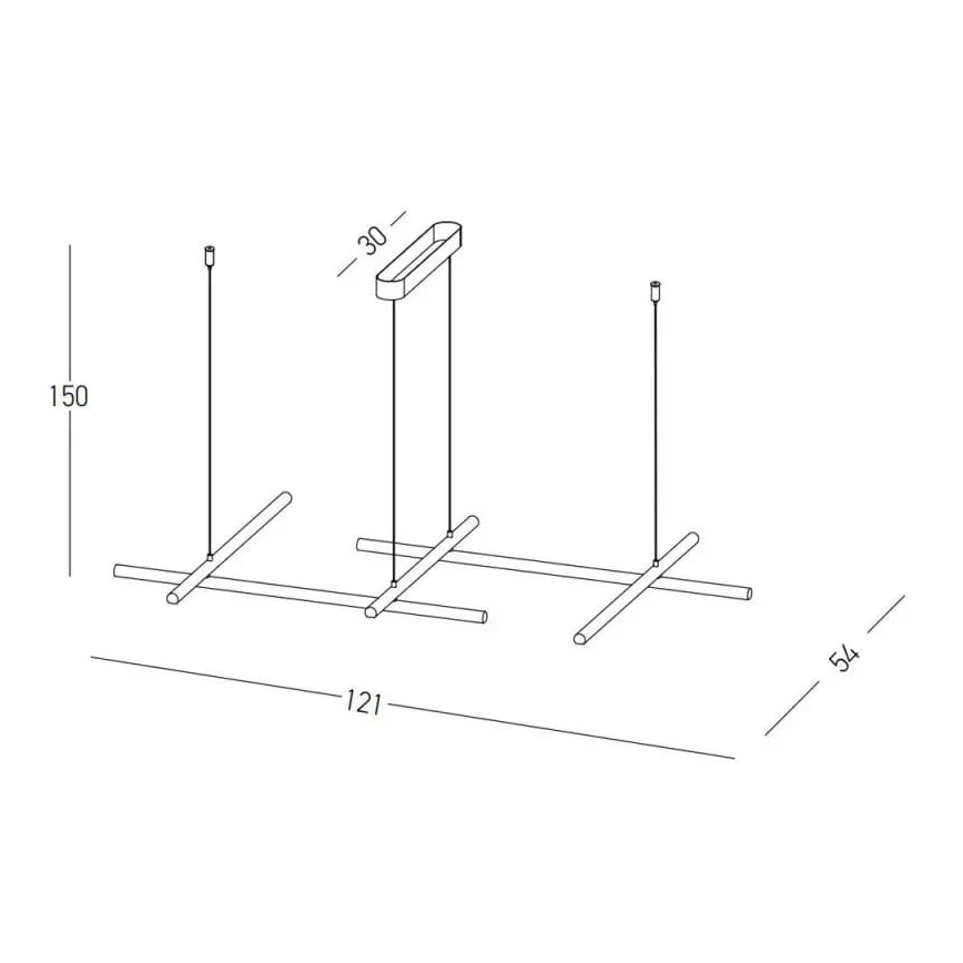 Zambelis 22244 - Dimbare LED hanglamp aan een koord LED/50W/230V zwart