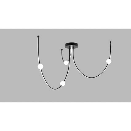 Zambelis 22247 - Dimbare LED hanglamp aan een koord LED/42W/230V zwart