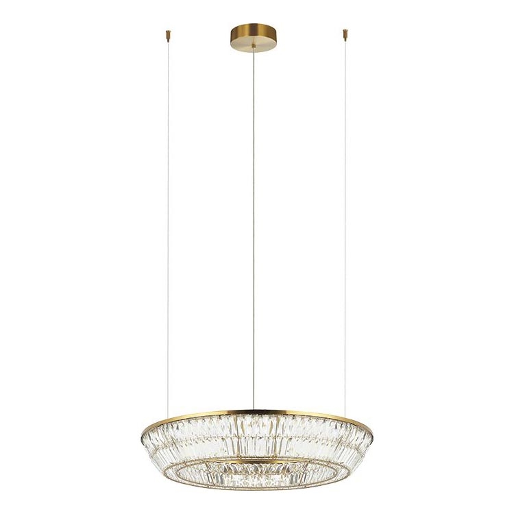 Zambelis 23048 - LED Dimbaar kristal Hanglamp aan een touw LED/55W/230V CRI 90 3000K diameter 80 cm messing