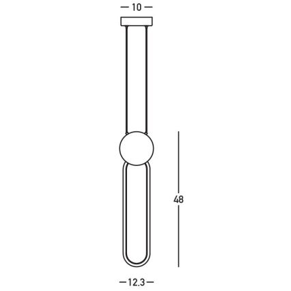 Zambelis 23101 - Dimbare LED hanglamp aan een koord LED/13W/230V 3000K zwart