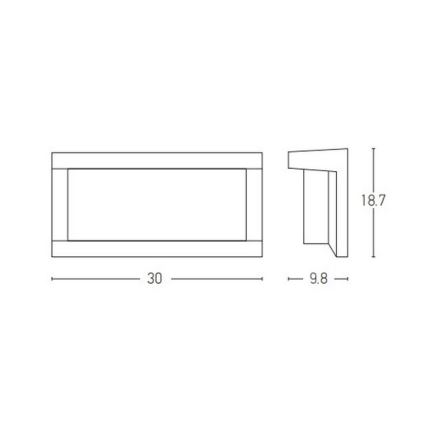 Zambelis E128 - Wandlamp voor buiten 1xE27/18W/230V IP54 antraciet