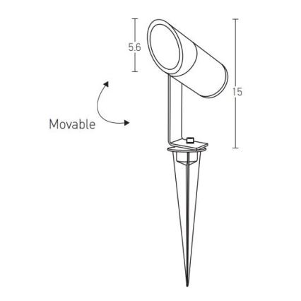 Zambelis E152 - LED Buitenlamp LED/7W/230V IP65 antraciet