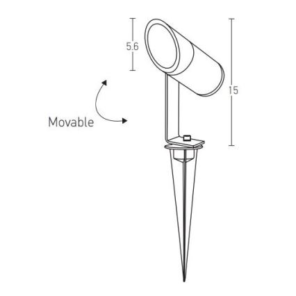 Zambelis E152 - LED Buitenlamp LED/7W/230V IP65 antraciet