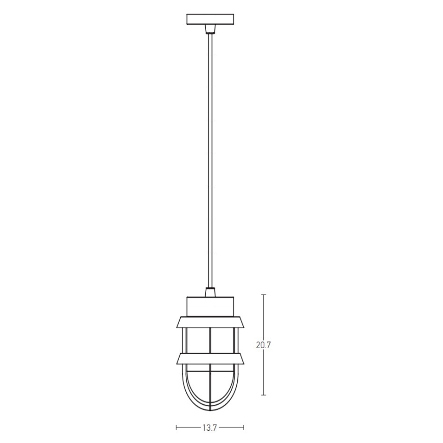 Zambelis E172 - Hanglamp voor buiten 1xE27/40W/230V IP54 bruin