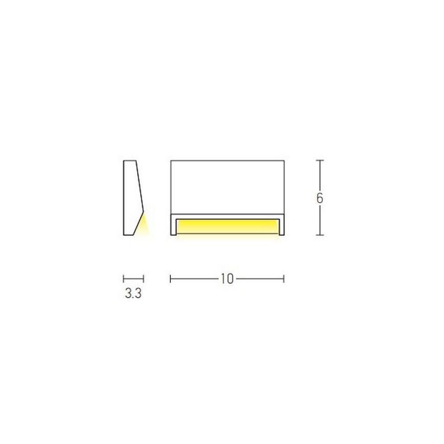 Zambelis E181 - LED Trapverlichting voor buiten LED/1,5W/230V IP54 antraciet