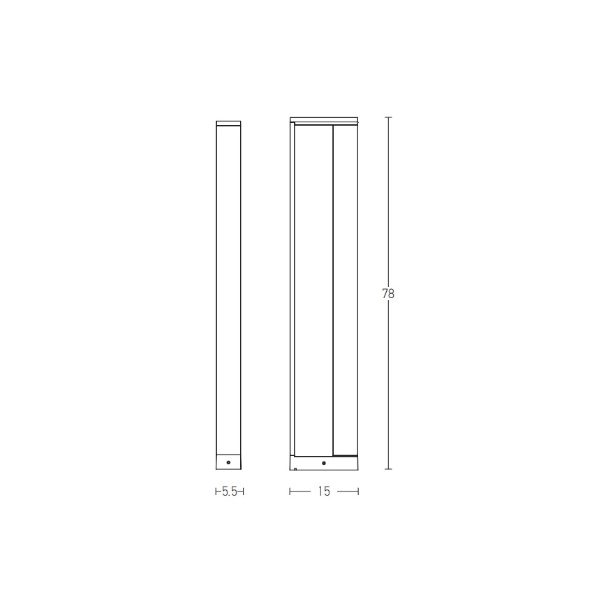 Zambelis E208 - LED Buitenlamp LED/10W/230V IP54 antraciet