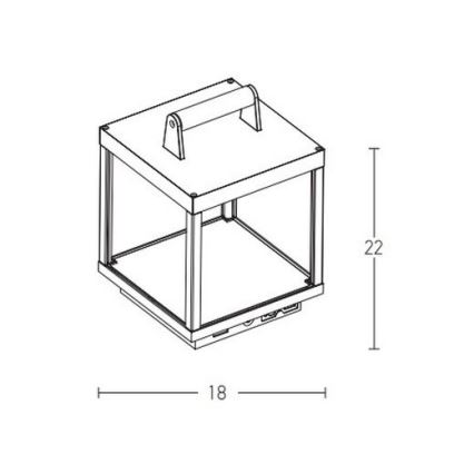 Zambelis E218 - Dimbare LED buitenlamp LED/5W/5V IP54 zwart