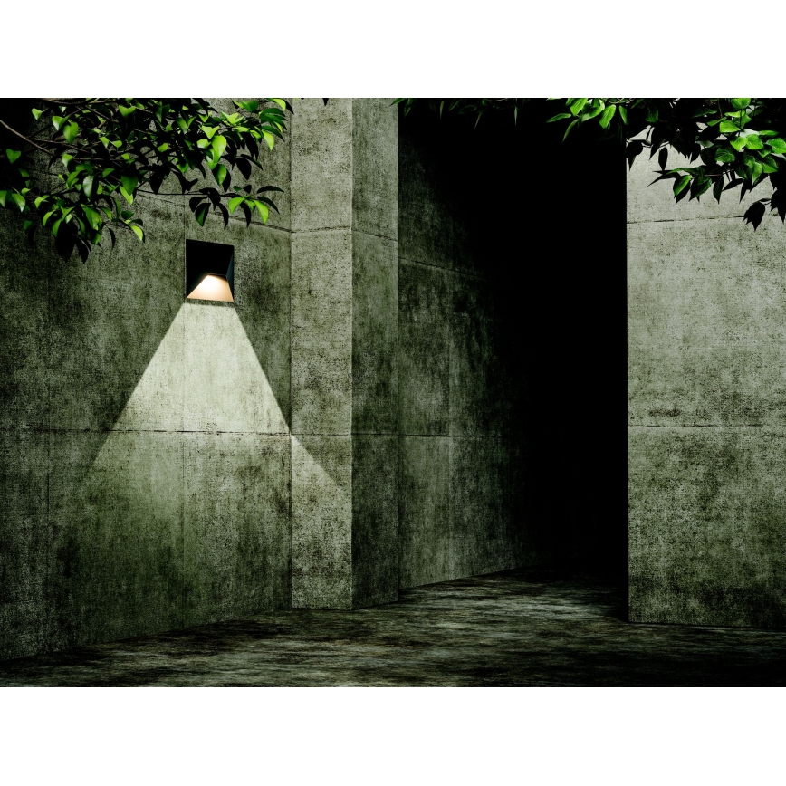 Zambelis E243 - LED Wandlamp voor buiten LED/7W/230V IP44 antraciet