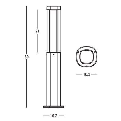 Zambelis E355 - LED Buitenlamp LED/7W/230V 3000K IP54 antraciet