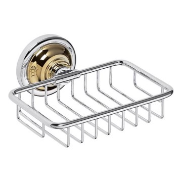 Zeepbakje 14x6,5 cm zilver/goud