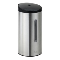 Zeepdispenser 10,2x22 cm zilver/wit