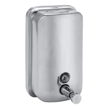 Zeepdispenser 10x15 cm roestvrij staal/zilver