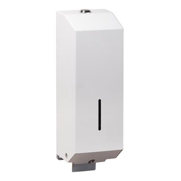 Zeepdispenser 10x32 cm RVS/wit