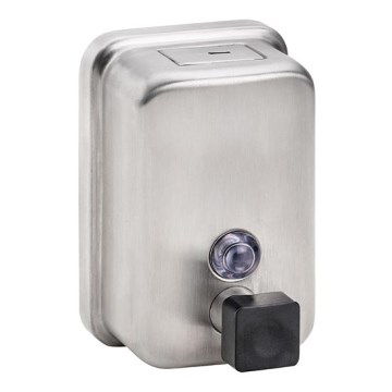 Zeepdispenser 9,7x15 cm roestvrij staal/zilverkleurig