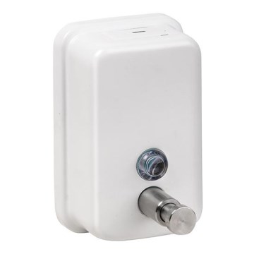 Zeepdispenser 9,7x15 cm RVS/wit
