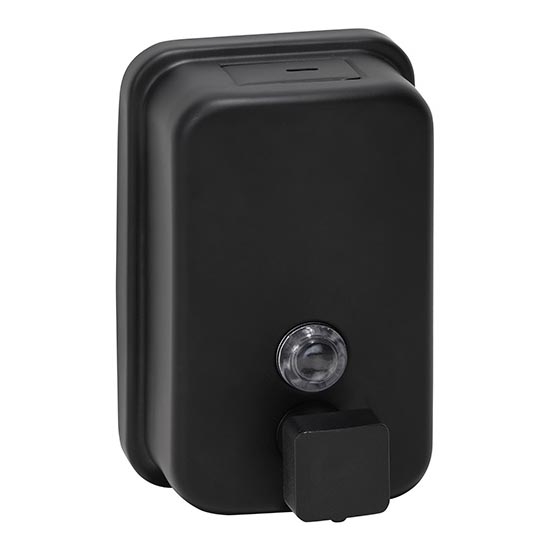 Zeepdispenser 9,7x15 cm RVS/zwart