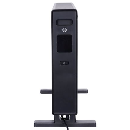 ZEVENTI - Elektrische directe verwarmer/convectorkachel met LCD-display 1250/2000W/230V zwart + afstandsbediening