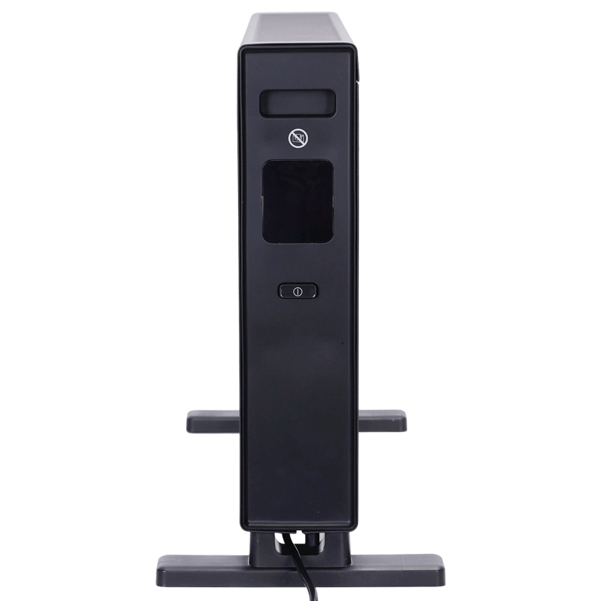 ZEVENTI - Elektrische directe verwarmer/convectorkachel met LCD-display 1250/2000W/230V zwart + afstandsbediening