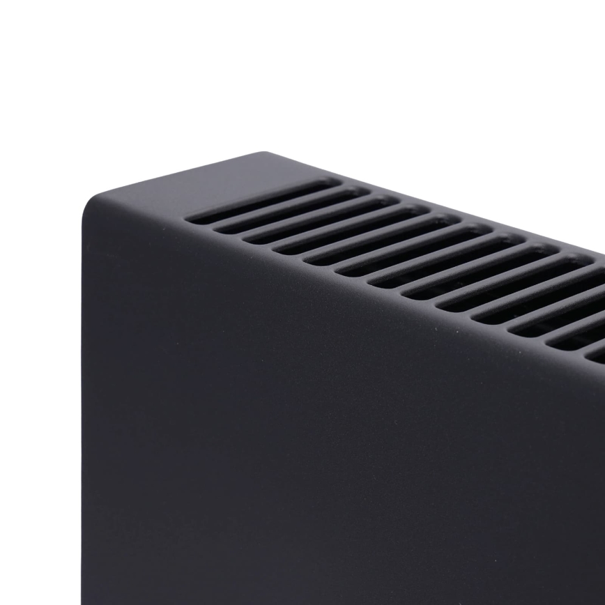 ZEVENTI - Elektrische directe verwarmer/convectorkachel met LCD-display 1250/2000W/230V zwart + afstandsbediening