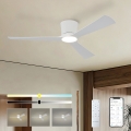 ZEVENTI - LED dimbare plafondventilator AUREX LED/24W/230V 3000/4000/6000K Wi-Fi Tuya wit + afstandsbediening