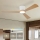 ZEVENTI - LED dimbare plafondventilator AUREX LED/24W/230V 3000/4000/6000K Wi-Fi Tuya wit/eiken + afstandsbediening
