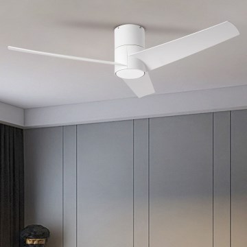 ZEVENTI - LED dimbare plafondventilator BARROSA LED/18W/230V 3000-6000K Wi-Fi Tuya wit + afstandsbediening