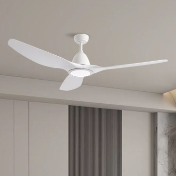 ZEVENTI - LED dimbare plafondventilator URBINO LED/20W/230V 3000-6000K Wi-Fi Tuya wit + afstandsbediening