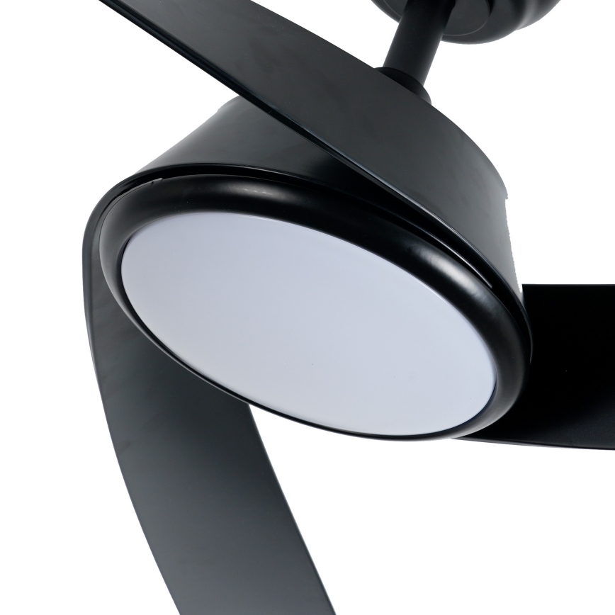 ZEVENTI - LED dimbare plafondventilator AERYS LED/24W/230V 3000/4000/6000K Wi-Fi Tuya zwart + afstandsbediening