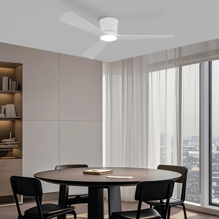 ZEVENTI - dimbare LED-plafondventilator AUREX LED/24W/230V 3000/4000/6000K Wi-Fi Tuya wit + afstandsbediening