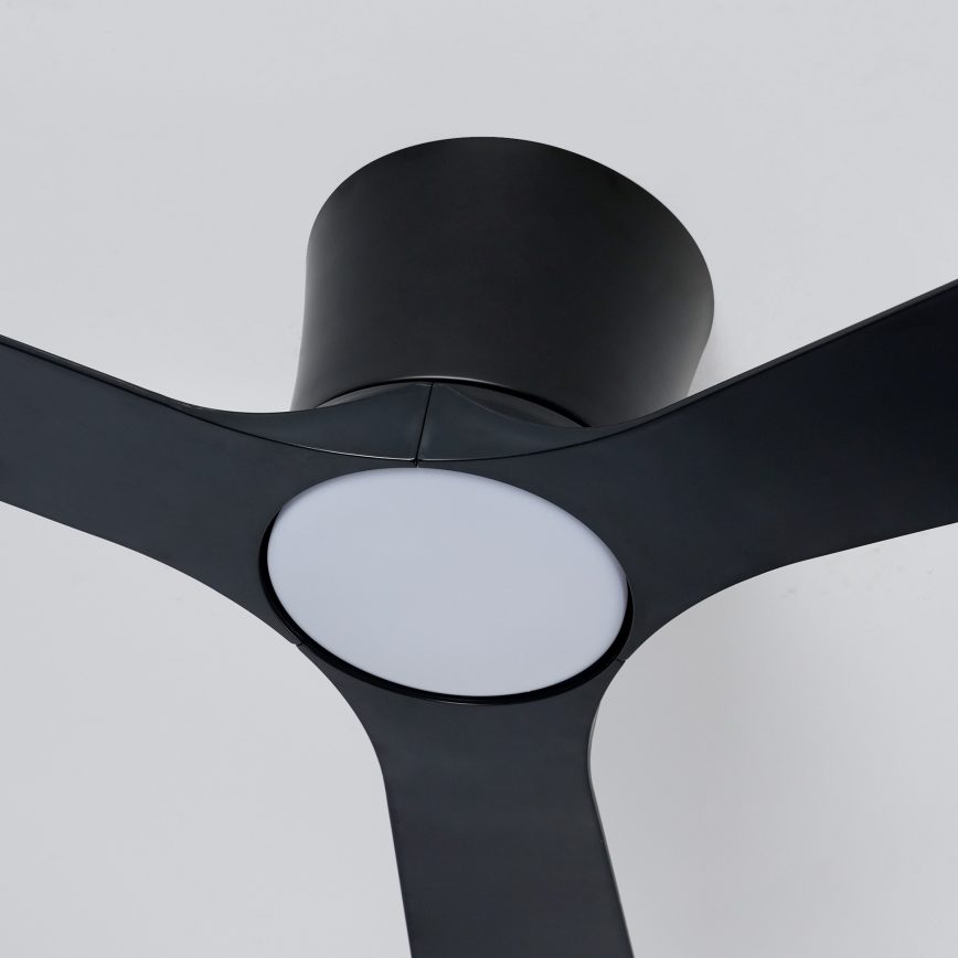 ZEVENTI - LED dimbare plafondventilator AUREX LED/24W/230V 3000/4000/6000K Wi-Fi Tuya zwart + afstandsbediening