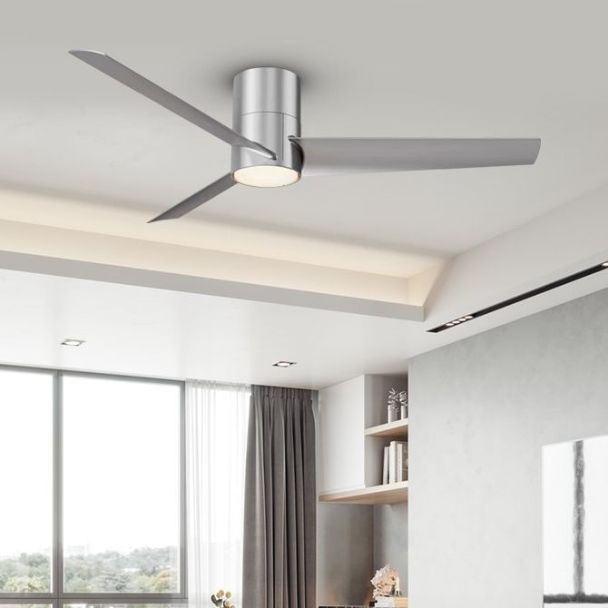 ZEVENTI - LED Plafondventilator BARROSA LED/18W/230V 3000/4000/6000K Wi-Fi Tuya mat chroom + afstandsbediening
