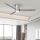 ZEVENTI - LED Plafondventilator BARROSA LED/18W/230V 3000/4000/6000K Wi-Fi Tuya mat chroom + afstandsbediening