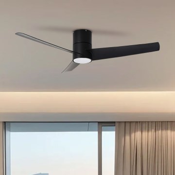 ZEVENTI - LED-plafondventilator BARROSA LED/18W/230V 3000/4000/6000K Wi-Fi Tuya zwart + afstandsbediening