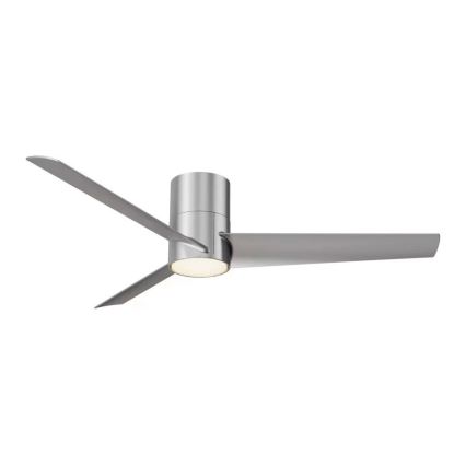 ZEVENTI - LED plafondventilator BARROSA LED/18W/230V 3000/4000/6000K Wi-Fi Tuya mat chroom + afstandsbediening