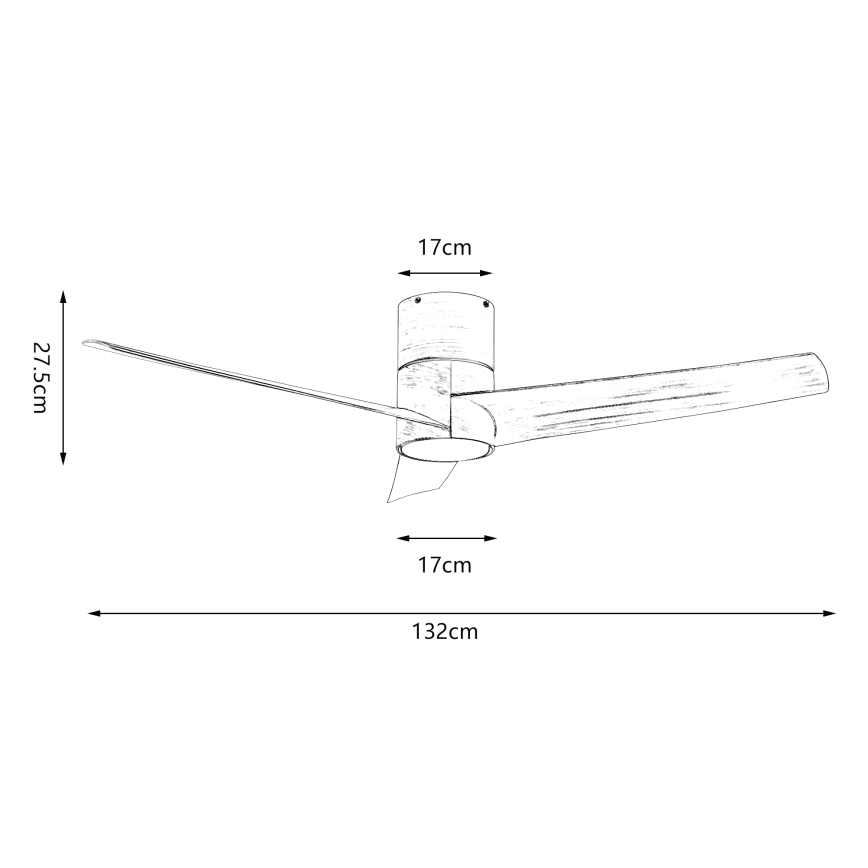 ZEVENTI - LED plafondventilator BARROSA LED/18W/230V 3000/4000/6000K Wi‑Fi Tuya bruin + afstandsbediening
