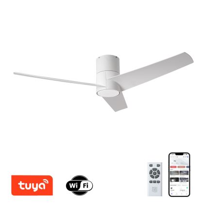 ZEVENTI - LED-plafondventilator BARROSA LED/18W/230V 3000/4000/6000K Wi-Fi Tuya wit + afstandsbediening