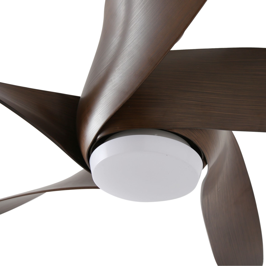 ZEVENTI - LED dimbare plafondventilator LUCCA LED/18W/230V 3000-6000K Wi-Fi Tuya bruin + afstandsbediening