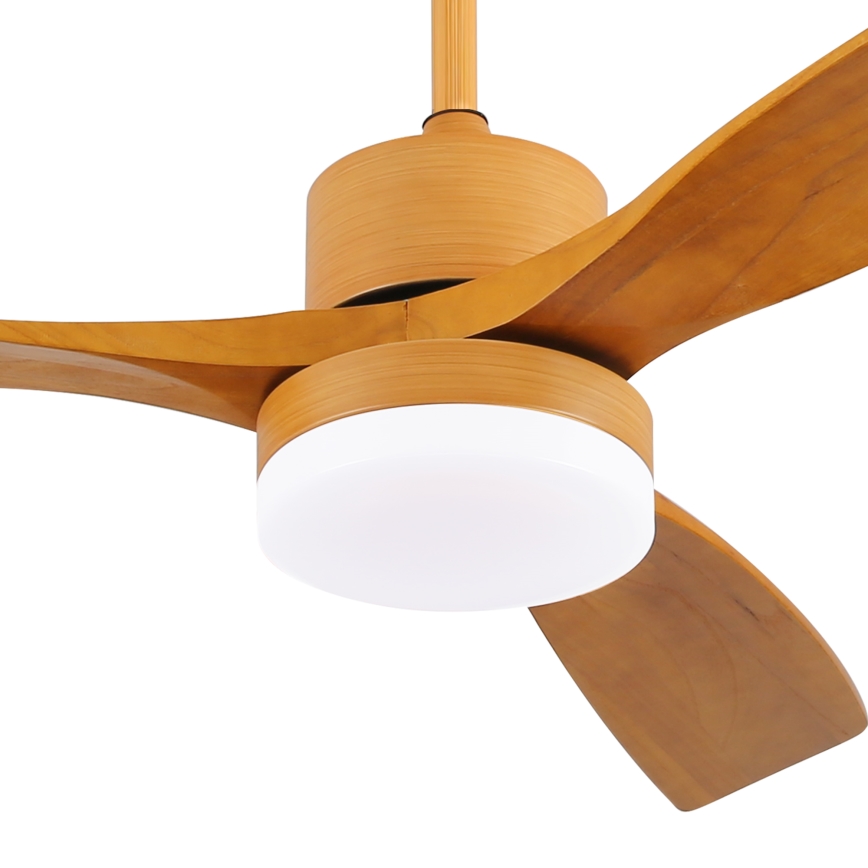 ZEVENTI - LED plafondventilator MARE LED/24W/230V 3000/4000/6000K Wi-Fi Tuya eiken + afstandsbediening