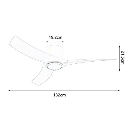 ZEVENTI - Dimbare LED-plafondventilator ORBITO LED/24W/230V 3000/4000/6000K Wi-Fi Tuya zwart + afstandsbediening