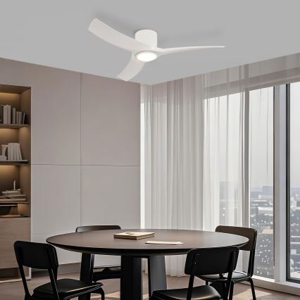 ZEVENTI - LED-dimbare plafondventilator ORBITO LED/24W/230V 3000/4000/6000K Wi-Fi Tuya wit + afstandsbediening