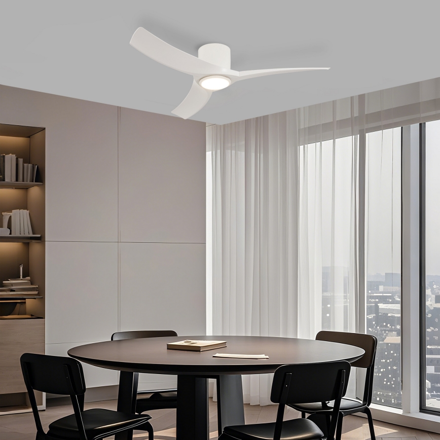 ZEVENTI - LED-dimbare plafondventilator ORBITO LED/24W/230V 3000/4000/6000K Wi-Fi Tuya wit + afstandsbediening