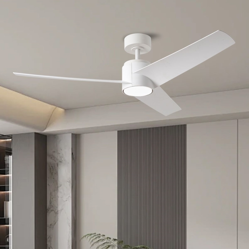 ZEVENTI - LED-plafondventilator ORVIETO LED/18W/230V 3000/4000/6000K Wi-Fi Tuya wit + afstandsbediening