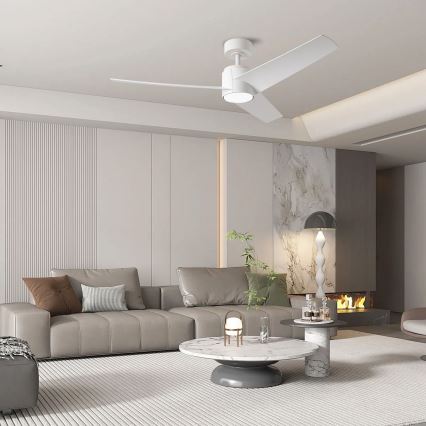 ZEVENTI - LED dimbare plafondventilator ORVIETO LED/18W/230V 3000-6000K Wi-Fi Tuya wit + afstandsbediening