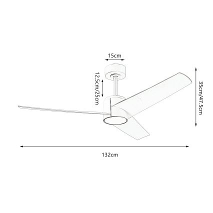 ZEVENTI - LED Plafondventilator ORVIETO LED/18W/230V 3000-6000K Wi-Fi Tuya zwart + afstandsbediening