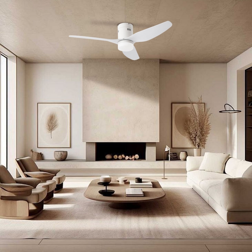 ZEVENTI - LED-plafondventilator PADUA LED/18W/230V 3000/4000/6000K Wi‑Fi (Tuya) wit + afstandsbediening