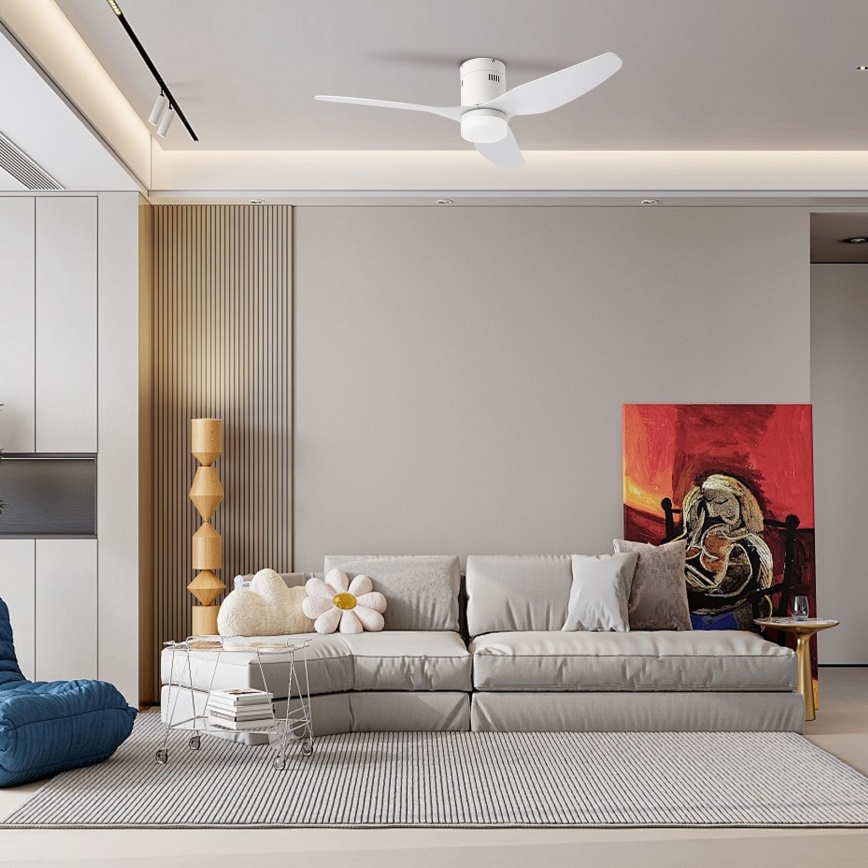 ZEVENTI - LED-plafondventilator PADUA LED/18W/230V 3000/4000/6000K Wi‑Fi (Tuya) wit + afstandsbediening