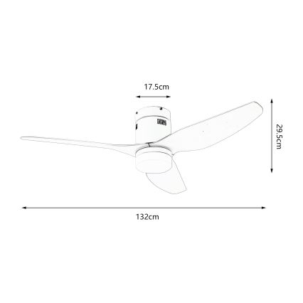 ZEVENTI - LED-plafondventilator PADUA LED/18W/230V 3000/4000/6000K Wi‑Fi (Tuya) wit + afstandsbediening