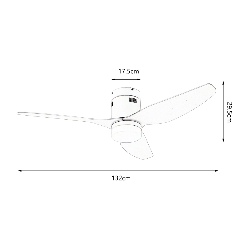 ZEVENTI - LED-plafondventilator PADUA LED/18W/230V 3000/4000/6000K Wi‑Fi (Tuya) wit + afstandsbediening