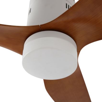 ZEVENTI - LED Plafondventilator PADUA LED/18W/230V 3000-6000K Wi-Fi Tuya wit/bruin + afstandsbediening