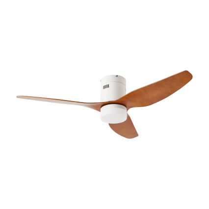 ZEVENTI - LED plafondventilator PADUA LED/18W/230V 3000/4000/6000K Wi-Fi Tuya wit/bruin + afstandsbediening